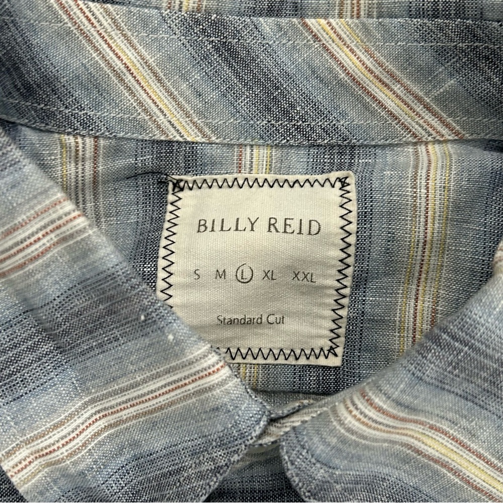 Billy Reid Long Sleeve Linen shirt sz Large - Picture 2 of 6